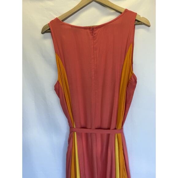 Jessica London Striped Flyaway Fit Flare Maxi Dress Size 18 Plus Belt Flowy Fem - Picture 8 of 13